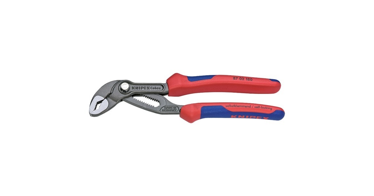KNIPEXCobra Waterpomptang 8702180 zweedse- / waterpomp-tang  (180 mm)