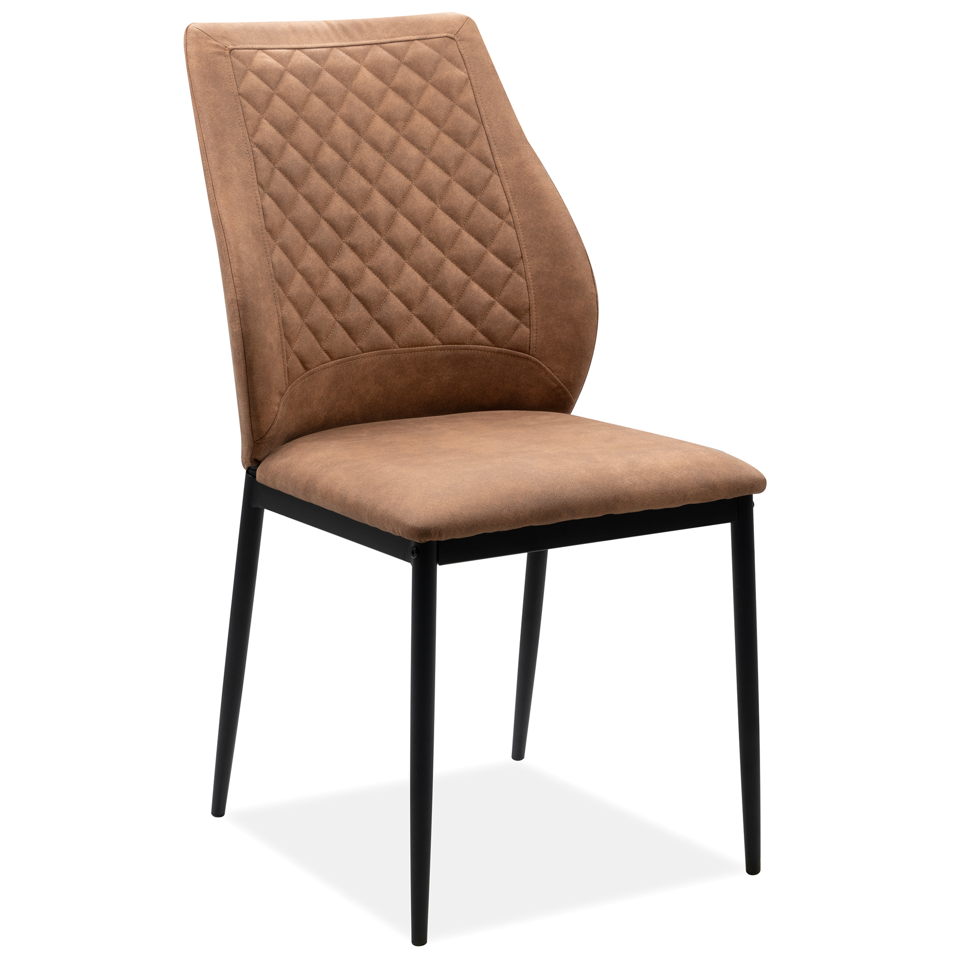 Stuhl LILLIE - Vintage cognac - schwarz - Steppung