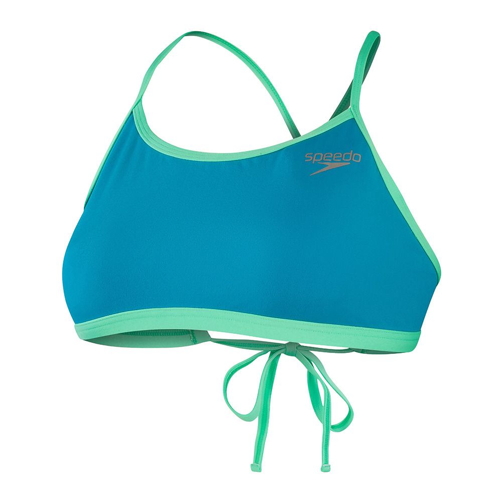 Speedo ECO+ SOLID TIE-BACK - Haut de maillot Femme green