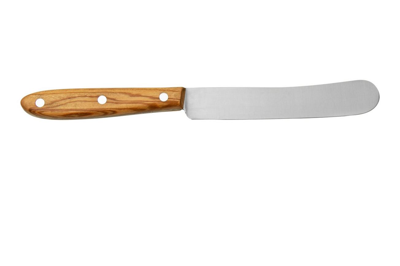 Otter Tafel olijfhout roestvaststaal tafelmes 12,5 cm