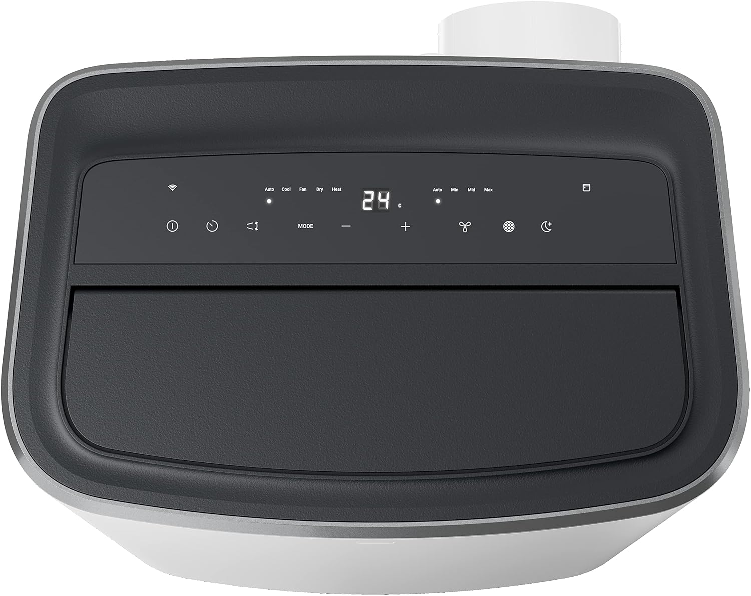 AEG Comfort 6000 AXP26U559HW mobiles Klimagerät/LED Display/Touch-Bedienung / 30-40 m² / 61 dB(A) / Kühlen/Heizen/Ventilator/Entfeuchtungsfunktion/Automatik/App-Steuerung/weiß/schwarz
