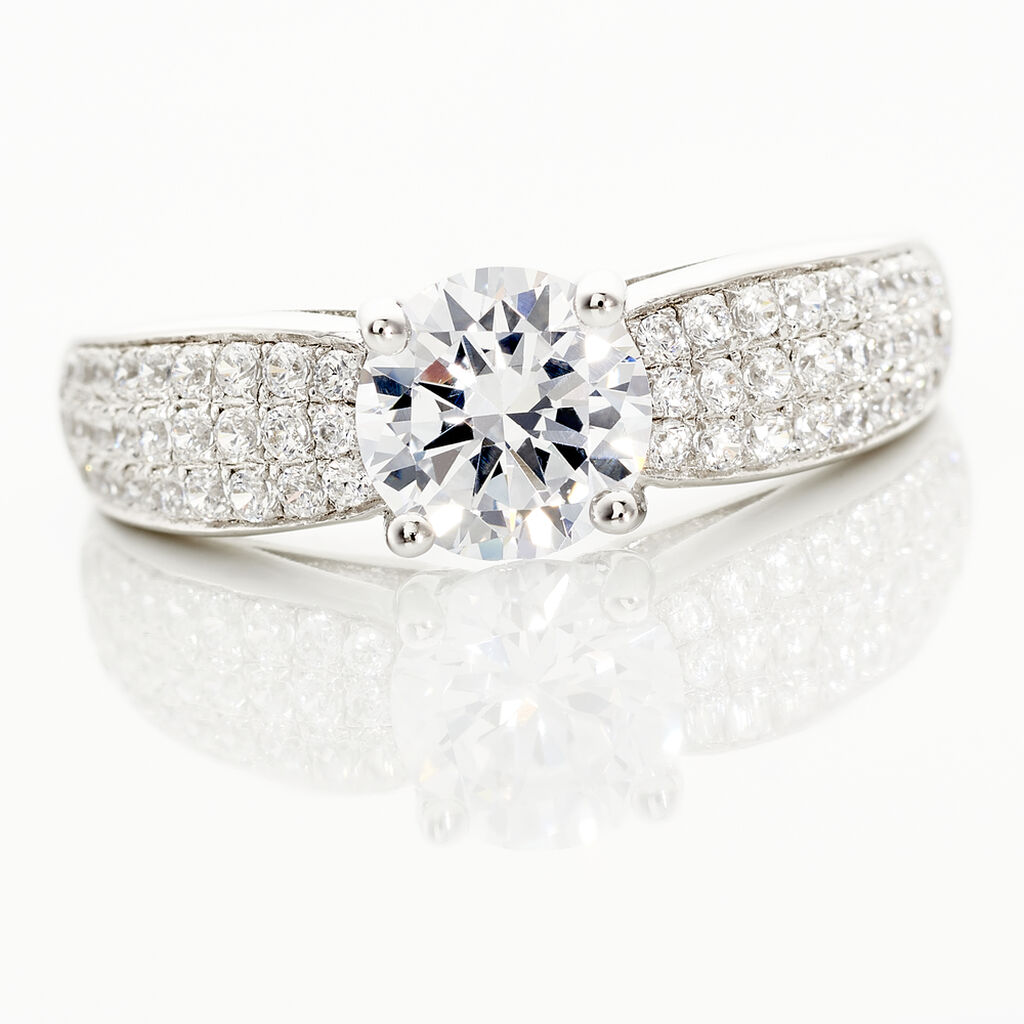 Bague Marilyn Argent Blanc Oxyde De Zirconium