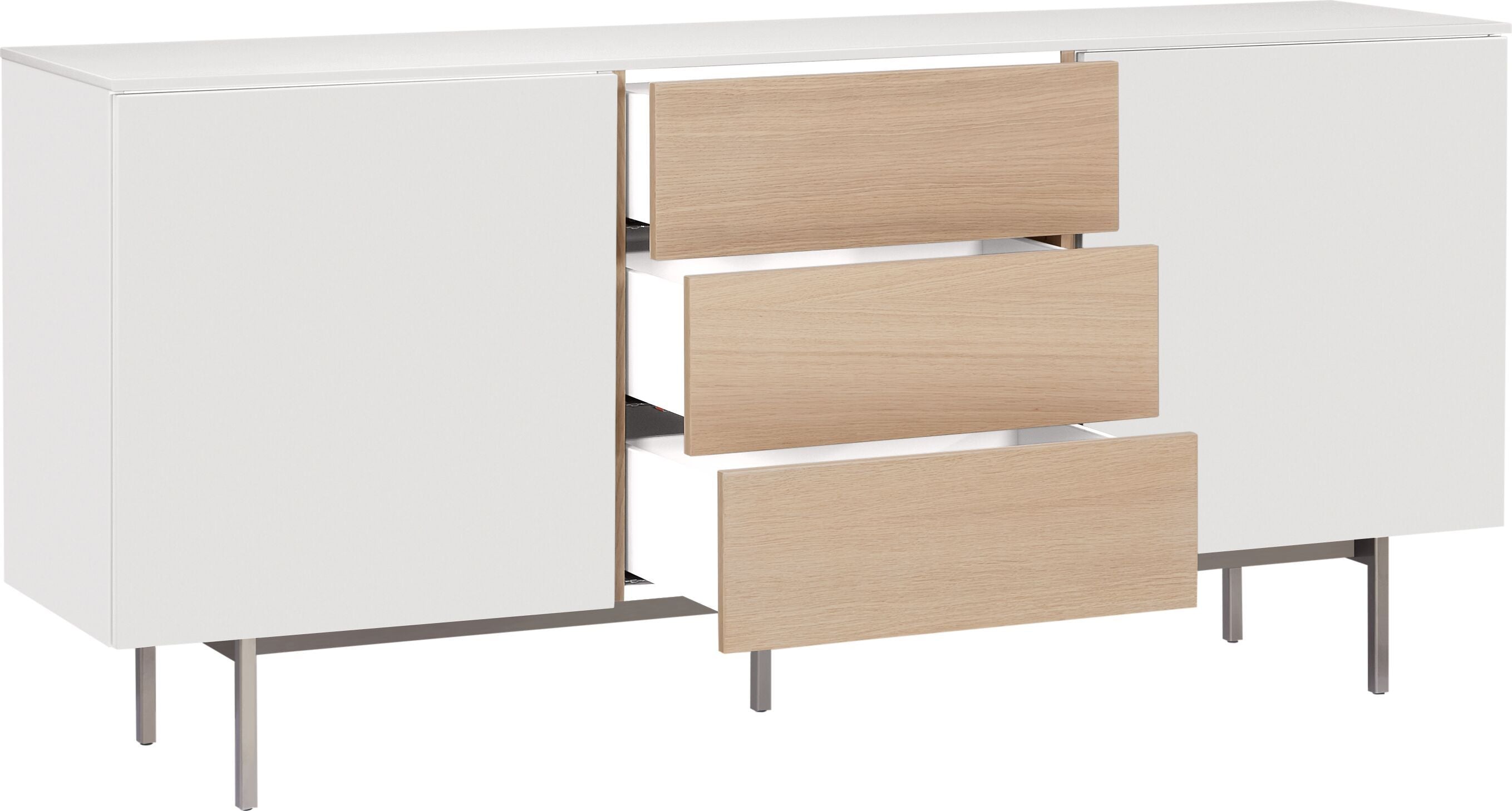 TILL Sideboard - Hellgrau / B: 168.0 cm x T: 41.0 cm x H: 77.0 cm