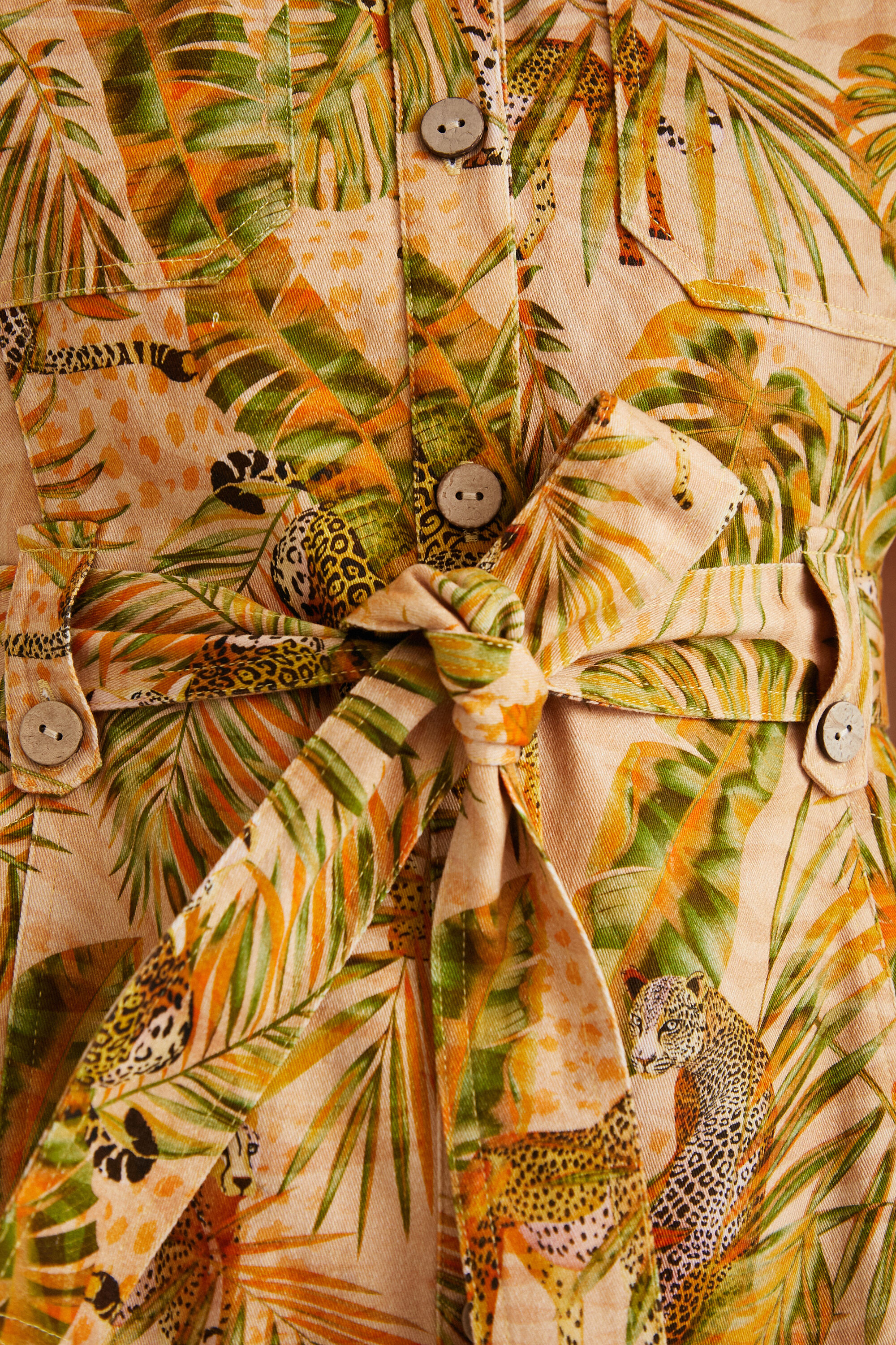 Robe chemise tropical