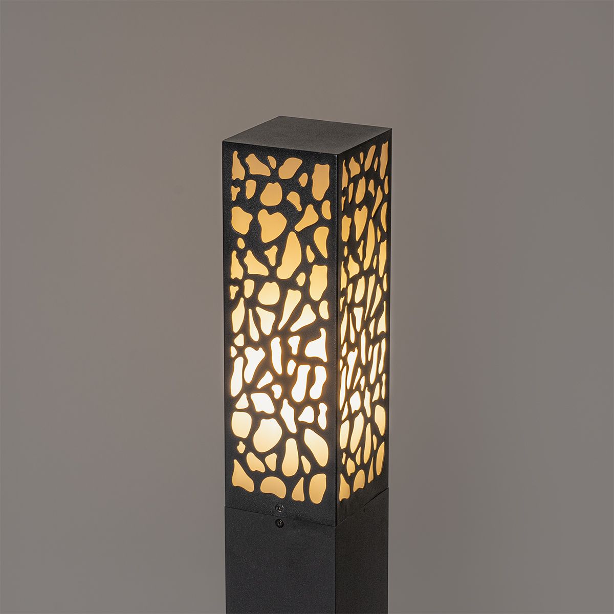 Modern buiten paaltje zwart 90 cm IP44 - Nicole