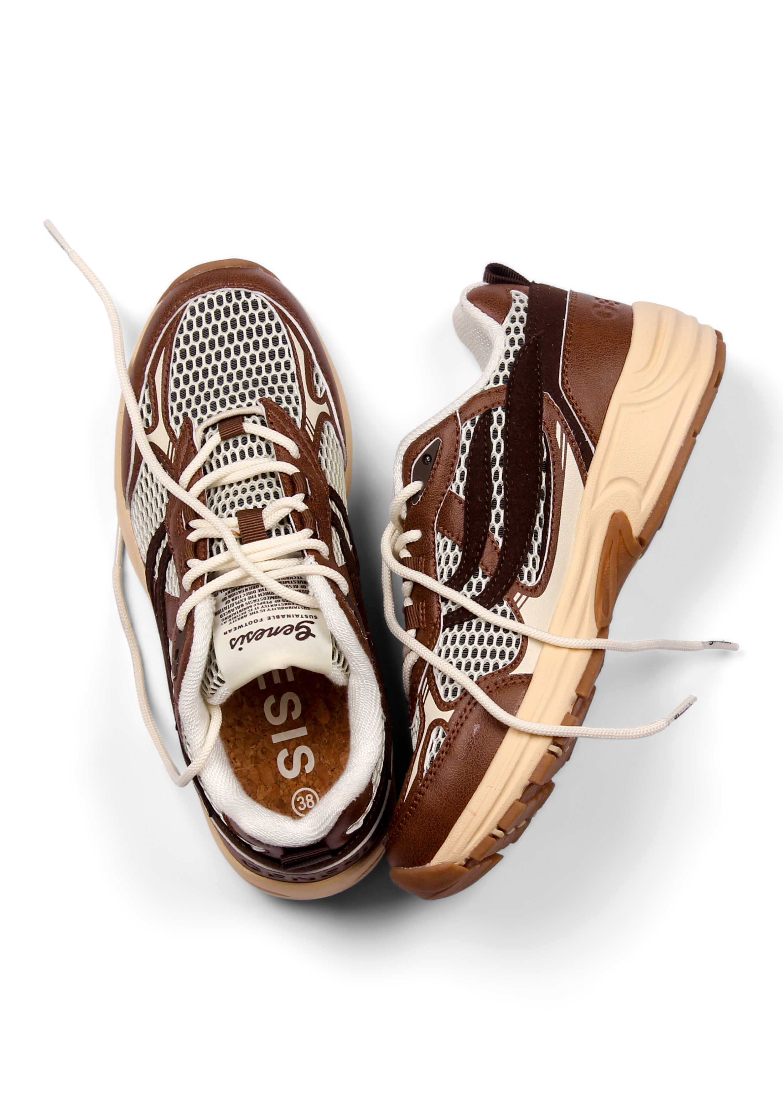 Genesis Sneaker G-Eco '99 2-Tone Mesh Brown/White
