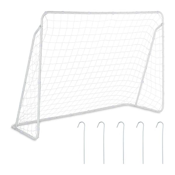 Fotballmål i hvitt stål