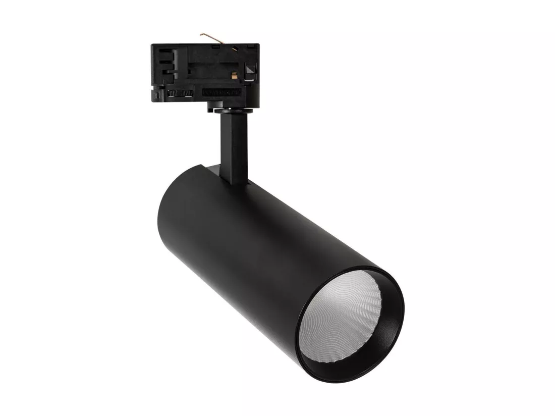 Spot LED sur Rail Triphasé 30W Bertha LIFUD Noir 4000K Blanc neutre