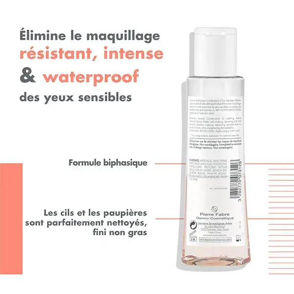 Demaquilante para olhos à prova d'água Avène Intense 125ml