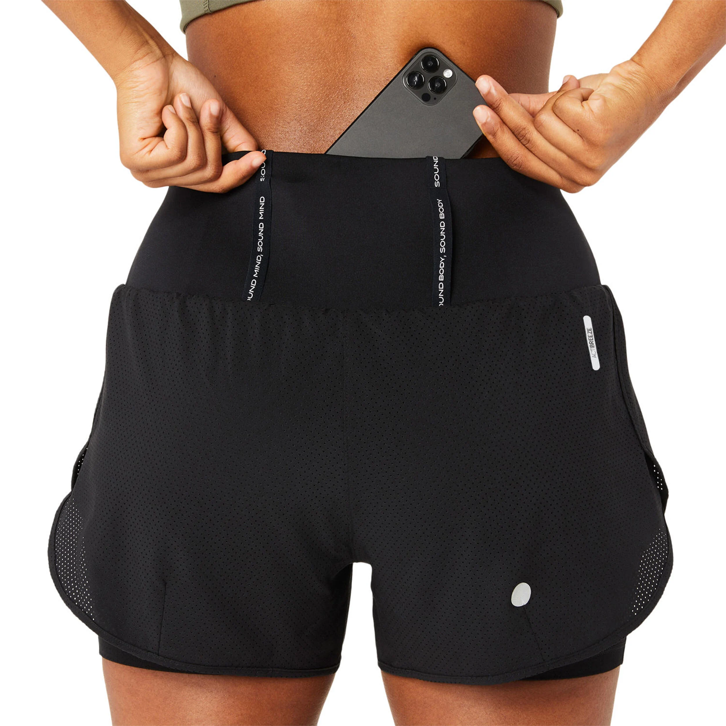 ASICS Road 2in1 3.5 Inch Short De Running Femmes - Noir