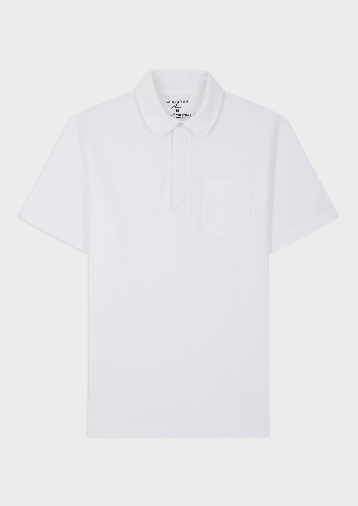 Polo Prodigieux en coton mélangé uni blanc