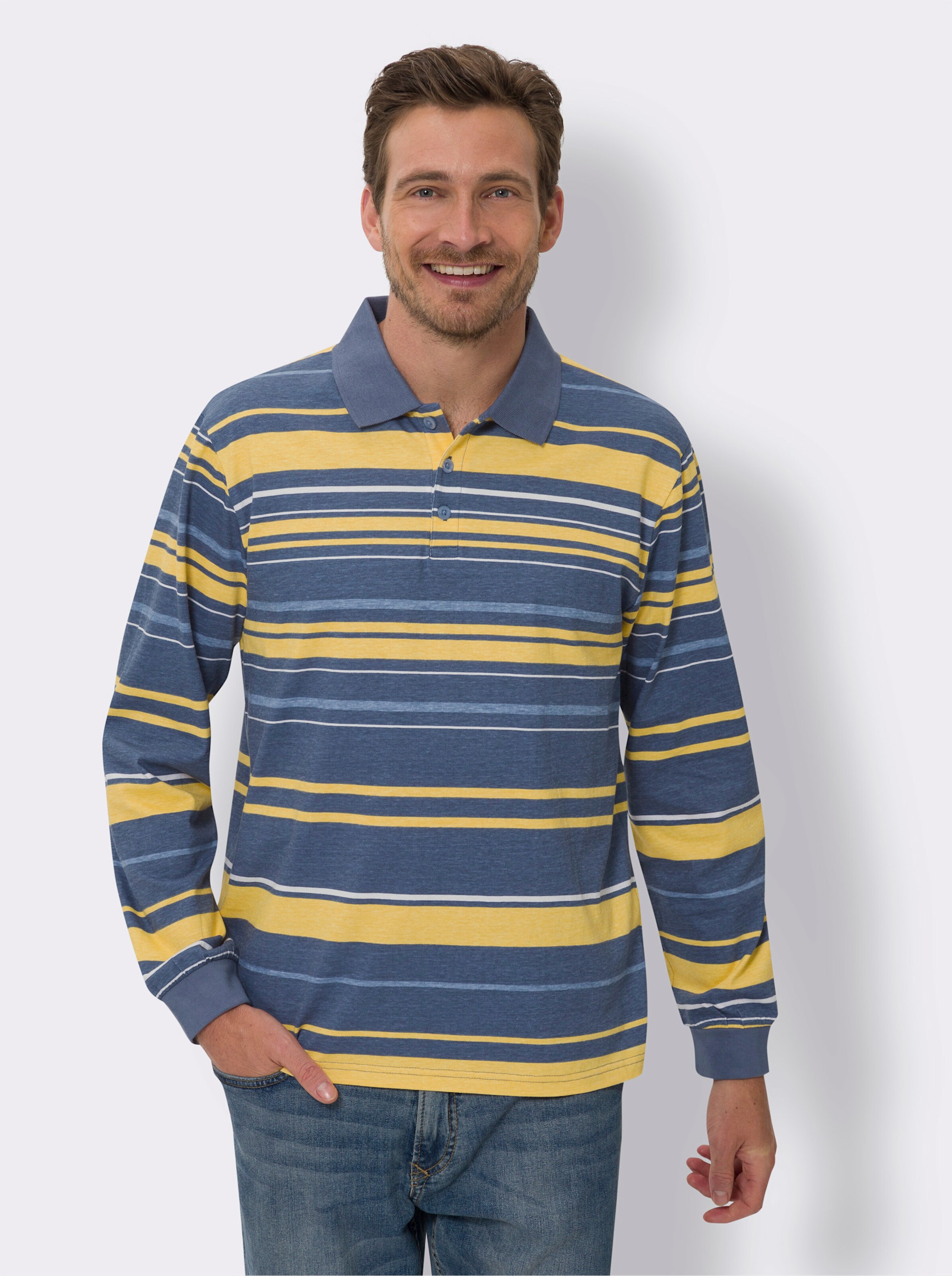 Langarm-Poloshirt
