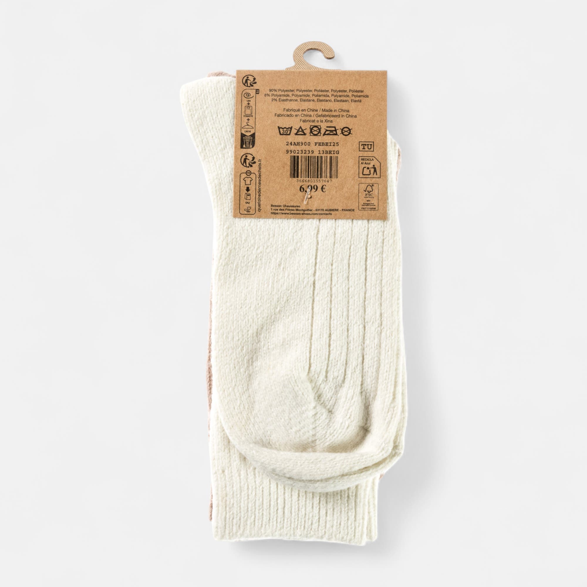 Chaussettes Femme beige