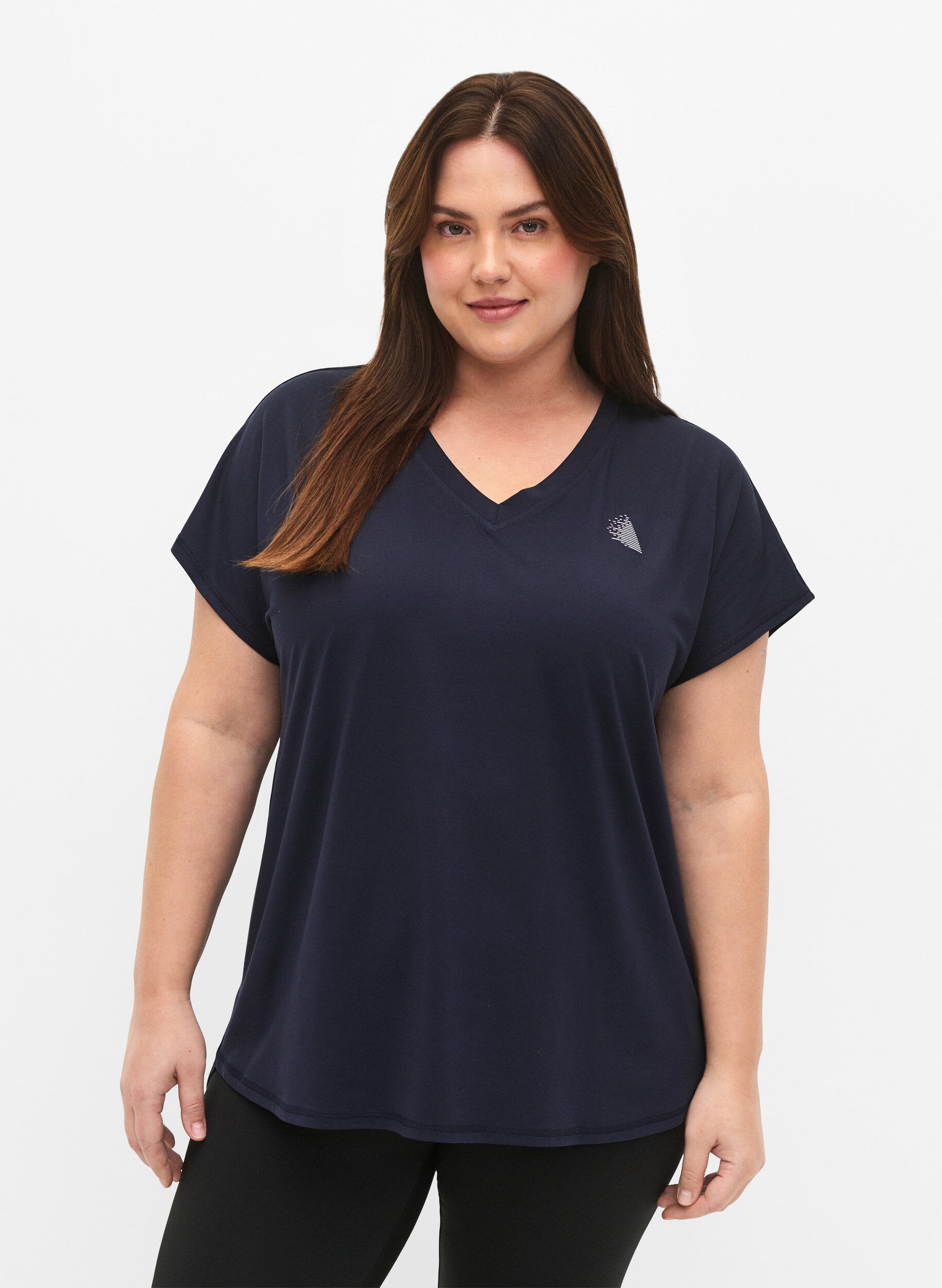Trænings t-shirt med v-hals
