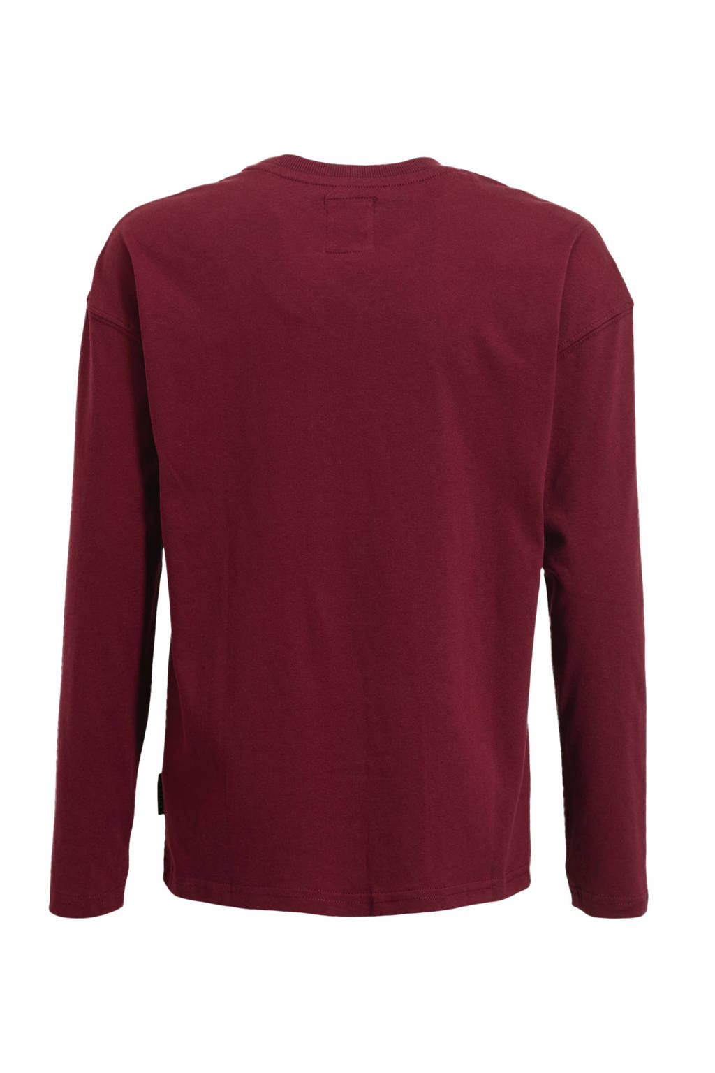 Me & My Monkey longsleeve Raeven met printopdruk donkerrood