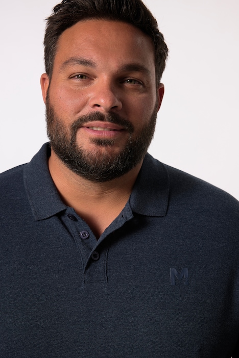 Men+ Poloshirt, Bauchfit, Basic, Piqué, Langarm, bis 8 XL