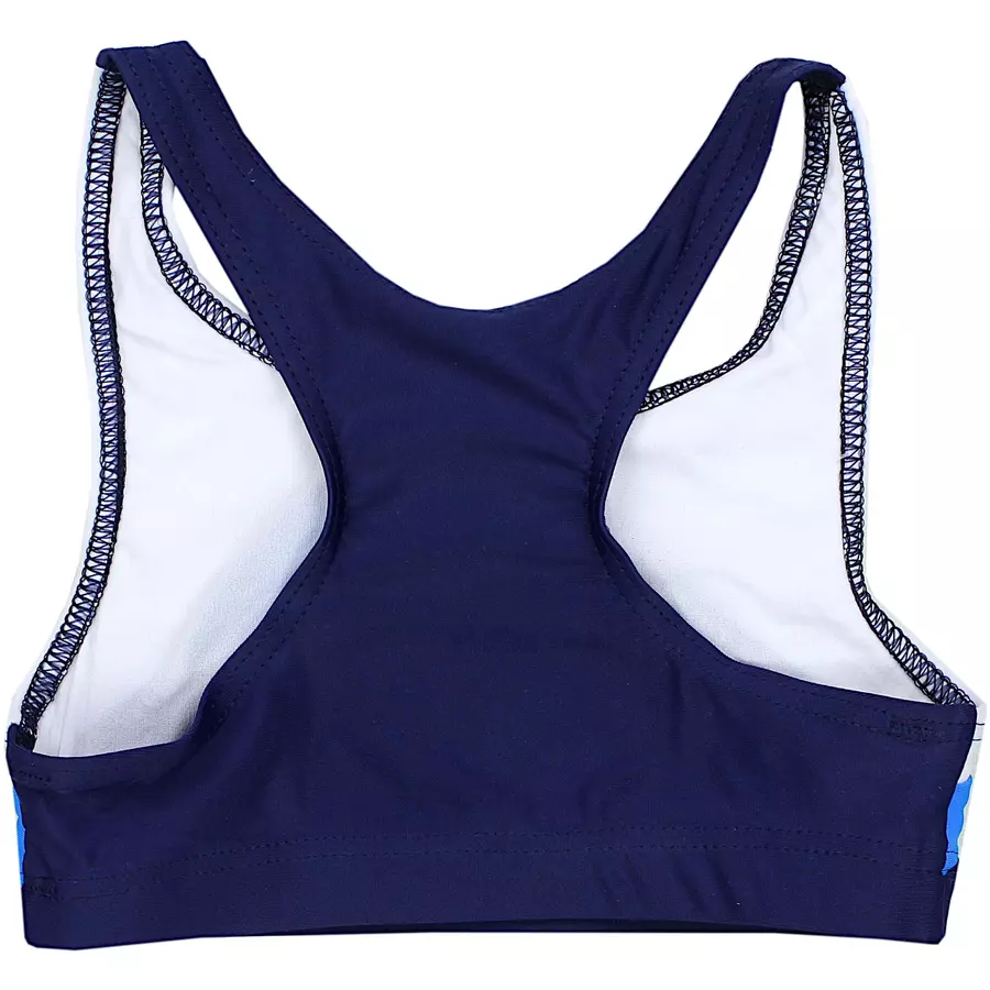 Aquarti Mädchen Sport Bikini Racerback Bustier & Bikinislip blauweiß