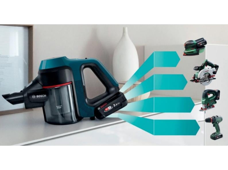 Bosch Akku-Hand- und Stielsauger BSS71125AH Blau/Schwarz Kabelloser Akkustaubsauger