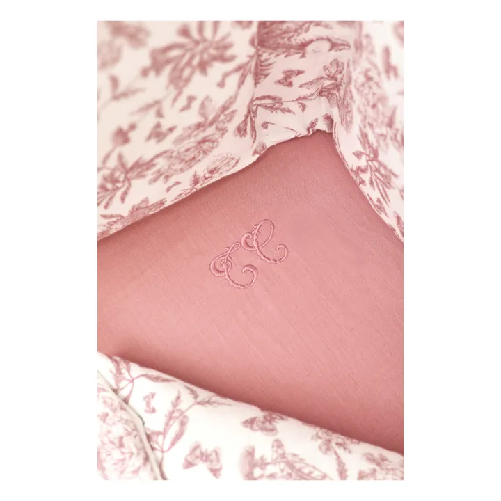Tartine et Chocolat Drap housse Toile de Jouy | Rose pêche