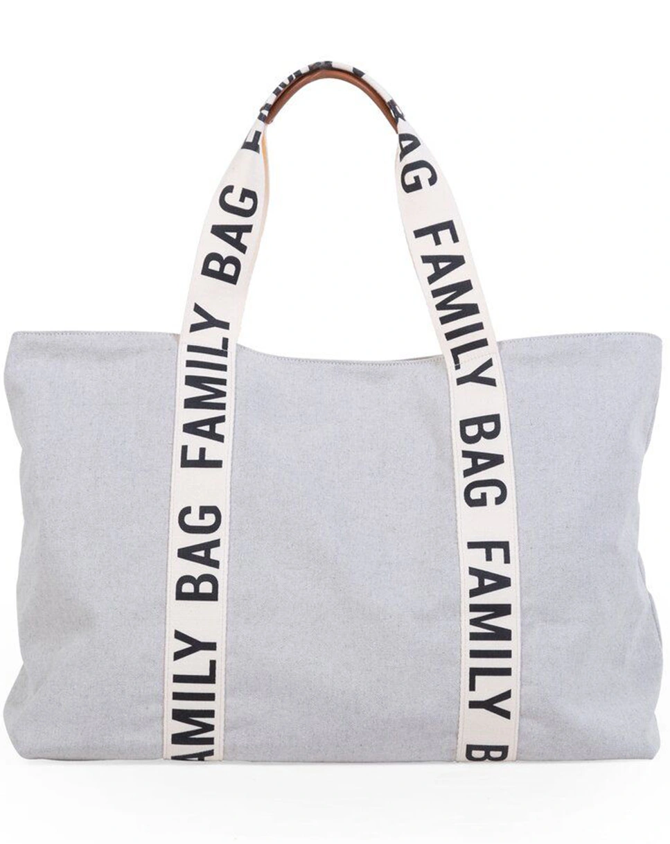 Canvas-Reisetasche FAMILY BAG SIG (55x18x40) in offwhite