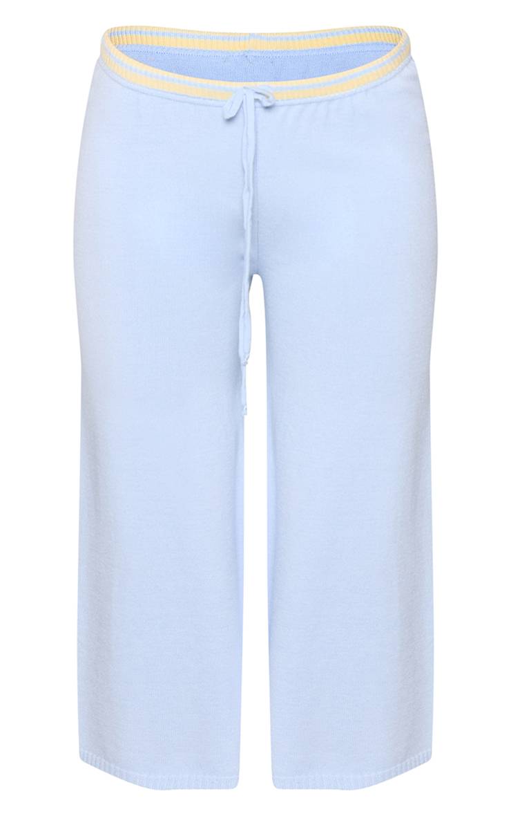 Bleu Layette Jupe-culotte Tricotée À Cordon De Serrage