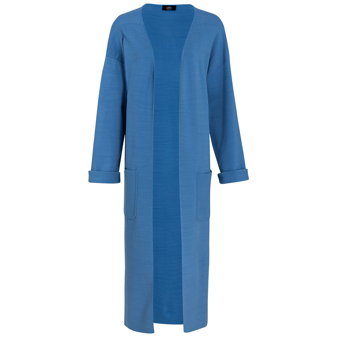 Gina Benotti Damen Strickjacke lang geschnitten blau