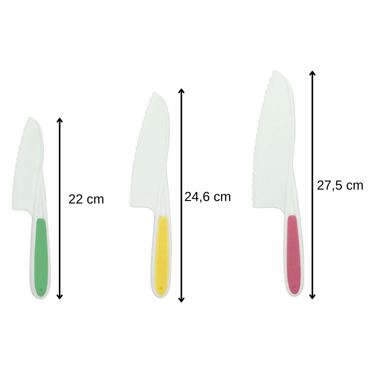 3 couteaux de cuisine pour enfants Mini Monster