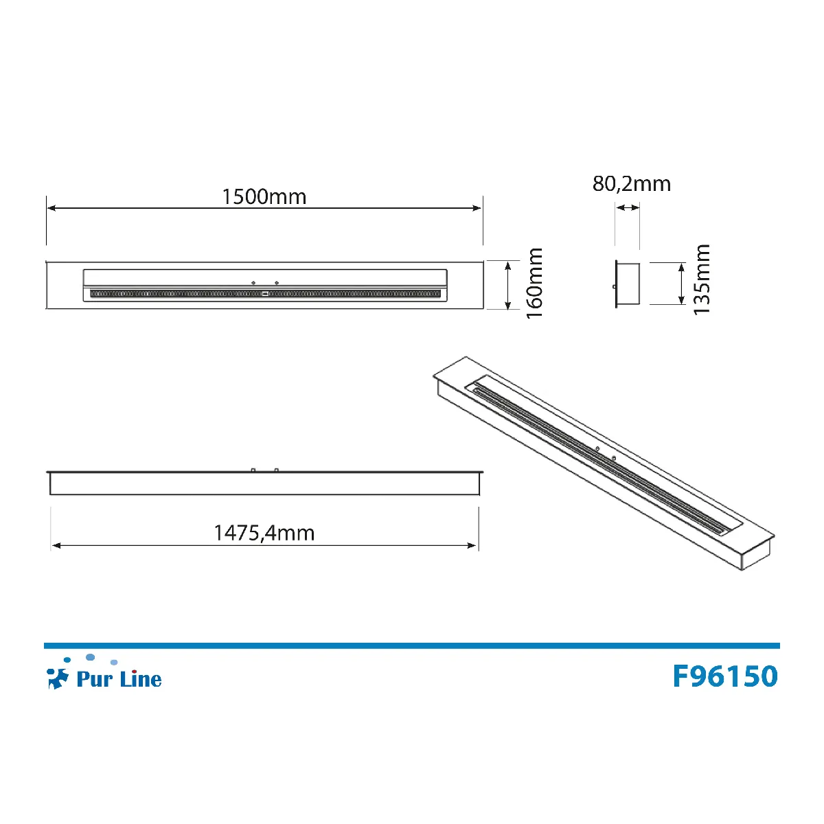 Purline Bloc de combustion F961