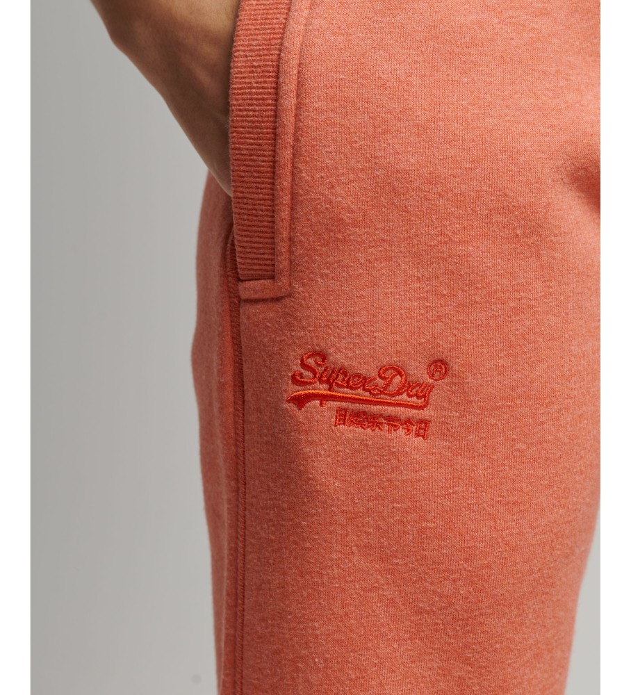 Calças de moletom Superdry Vintage Logo com logotipo laranja bordado