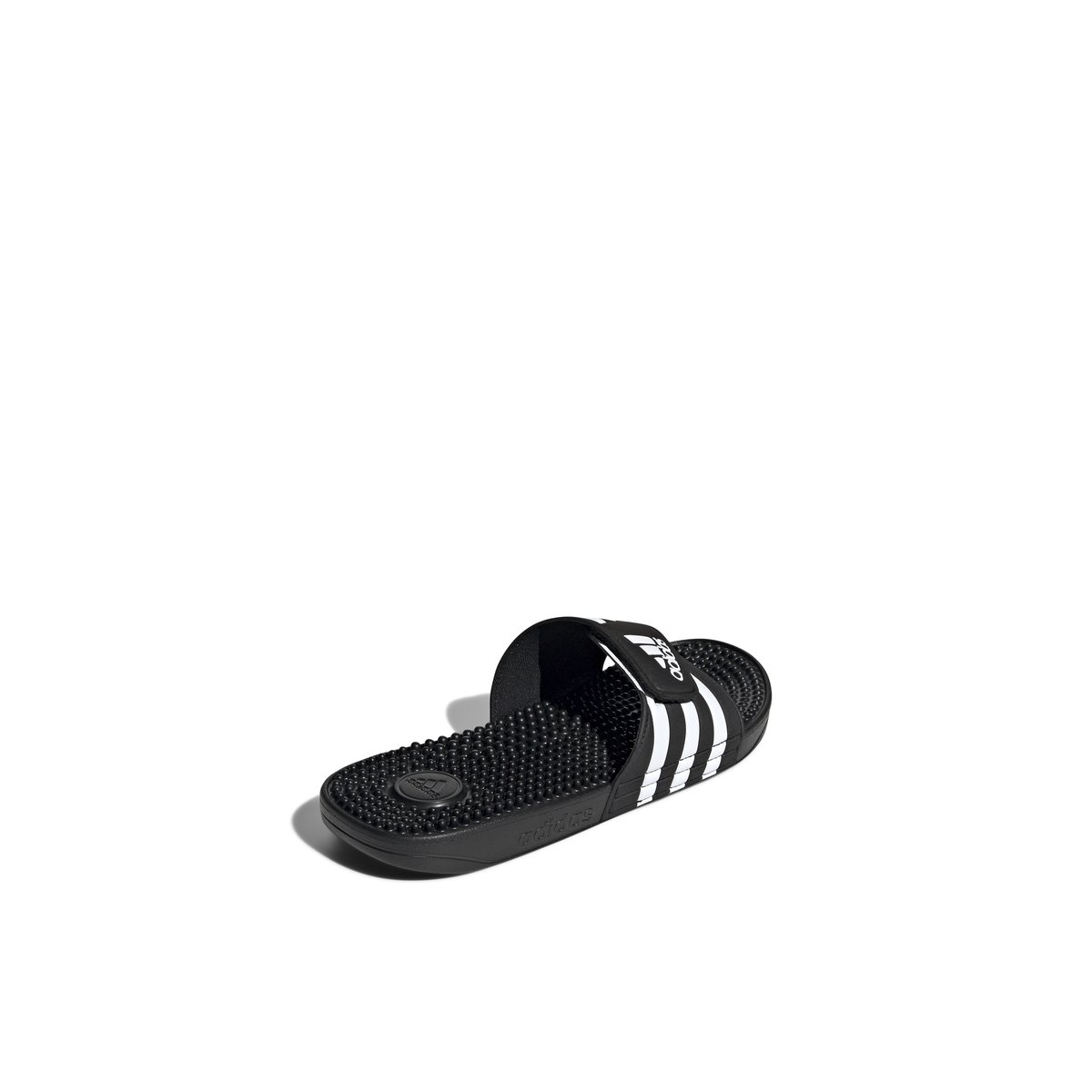 ADIDAS-Adissage-tb.-Sandales athlétiques à glissière - Talon plat - Noir/Blanc