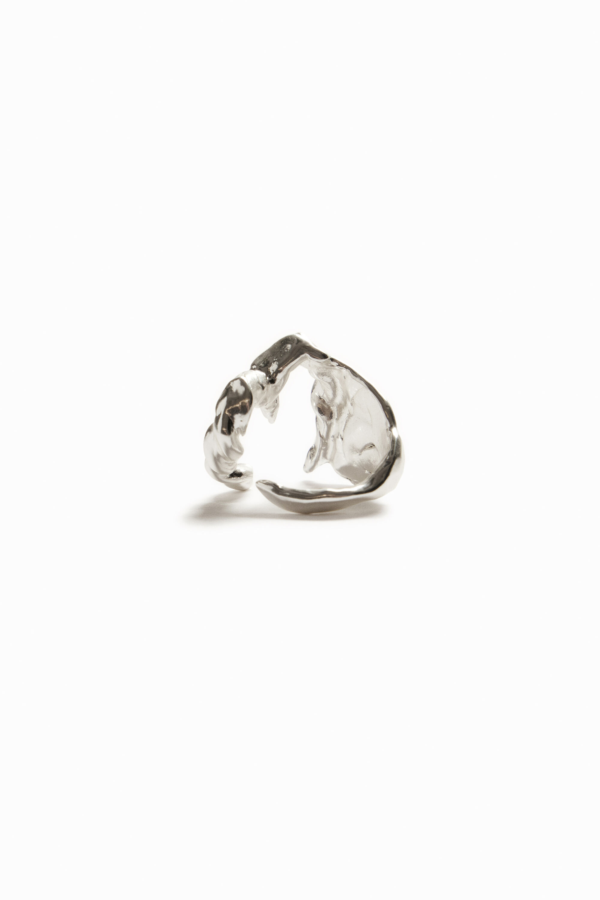 Bague lettre M plaquée argent Zalio
