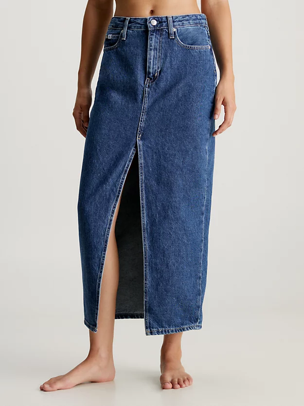 Saia longa de jeans