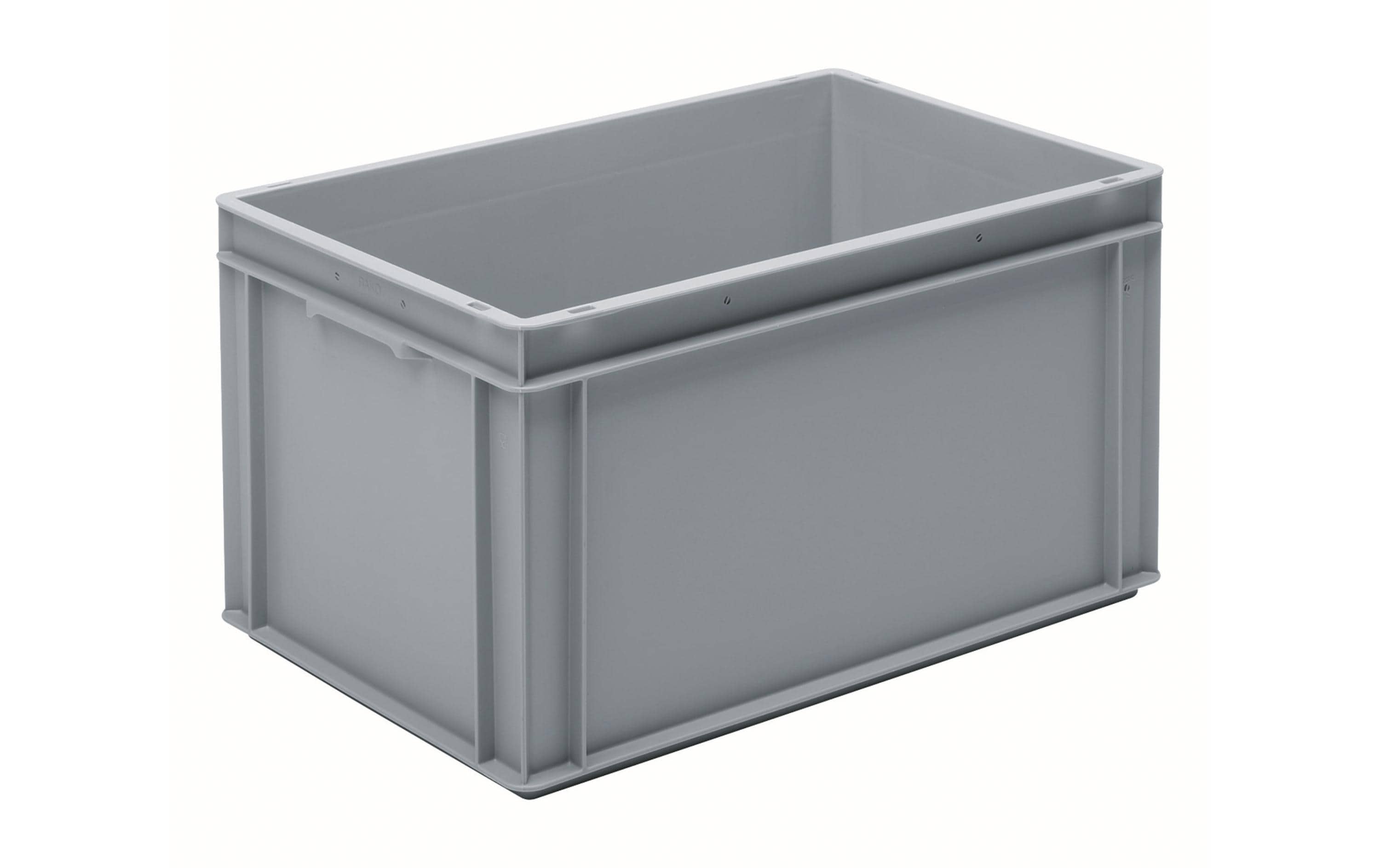 Stapelbehälter RAKO 600x400x323 GrauStapelbox mit Muschelgriffen, 1 Stück, grau
