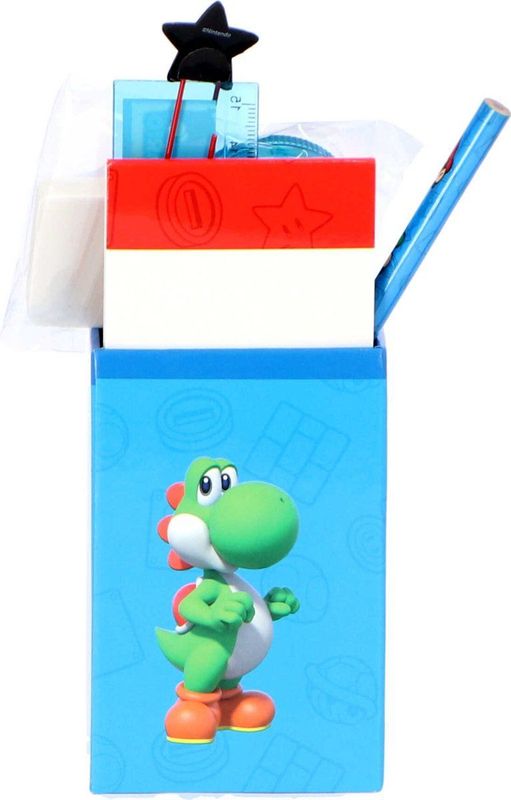 Super Mario - Gevulde Pennenbak - 7 Delig - Inclusief Potlood, Liniaal, Gum