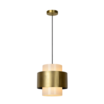 Lucide hanglamp Firmin mat goud/messing Ø30 cm