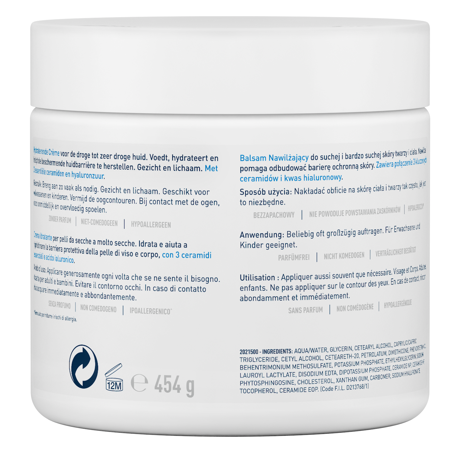 CERAVE Feuchtigkeitscreme<br>454 g, Dose, Creme
