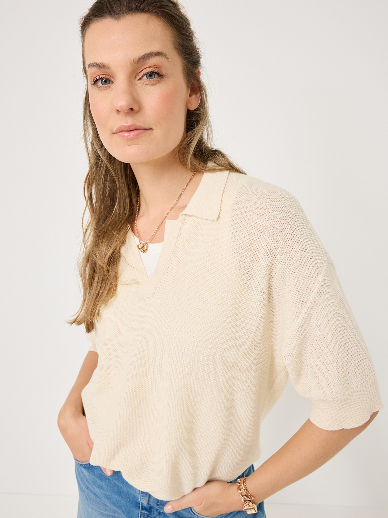 Polo Sweater - beige
