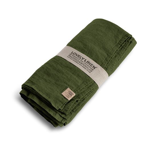 Lovely Linen Dug, Jeep Green, 145x380 cm