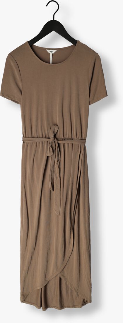 OBJECT bruine object midi jurk objannie nadia s/s dress