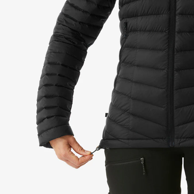 Decathlon Forclaz - Jaqueta puffer feminina com capuz Forclaz MT100