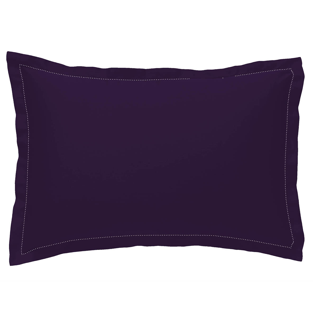 United by PDC Taie d'oreiller  100% Satin de Coton aubergine