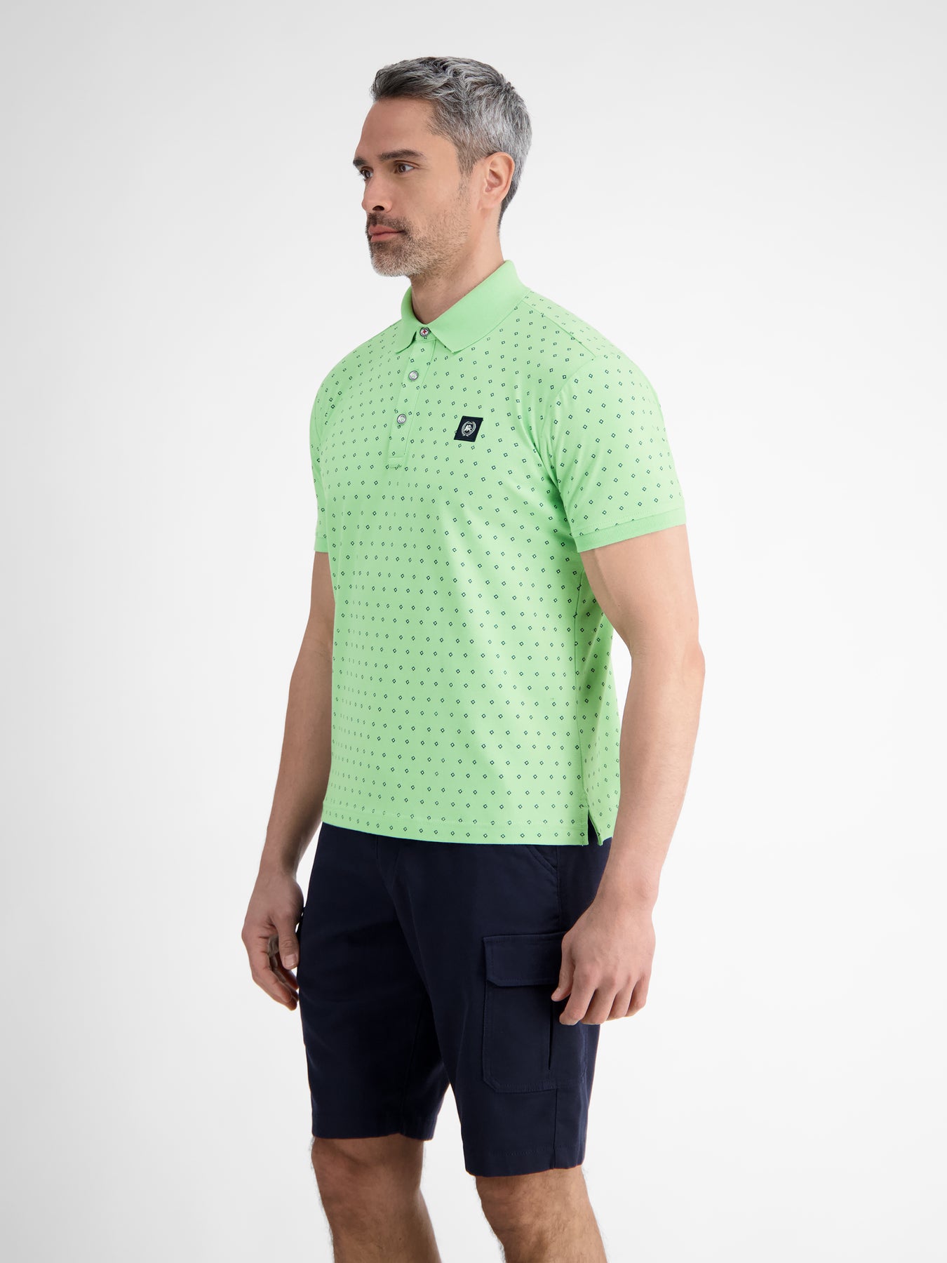 Herren Poloshirt mit Minimalprint