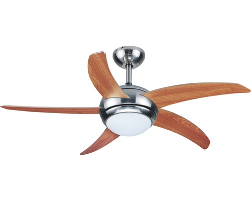 Madeira Matinal 55W plafondventilator - zonder lamp, 49,8 dB(A) met afstandsbediening, Ø 112 cm, timerfunctie, roestvrij staal, zomer- en winterstand