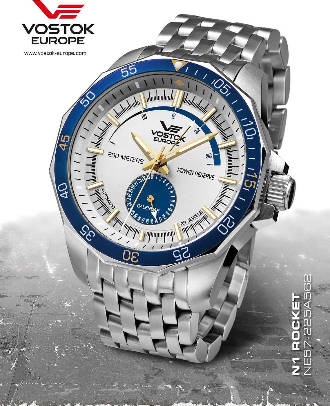 Vostok Europe Herrenarmbanduhr NE57-225A562-B - 46 mm