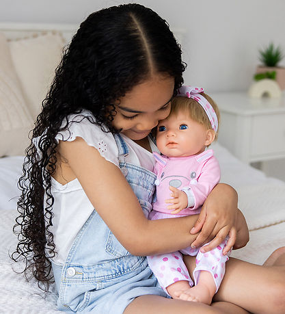 Tiny Treasures Puppe m. Blondes Haar - Pink Bunny Baby