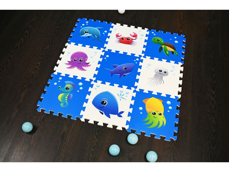 Knorrtoys Puzzlematte Meereswelt 9-teilig Mehrfarbige Spielmatte