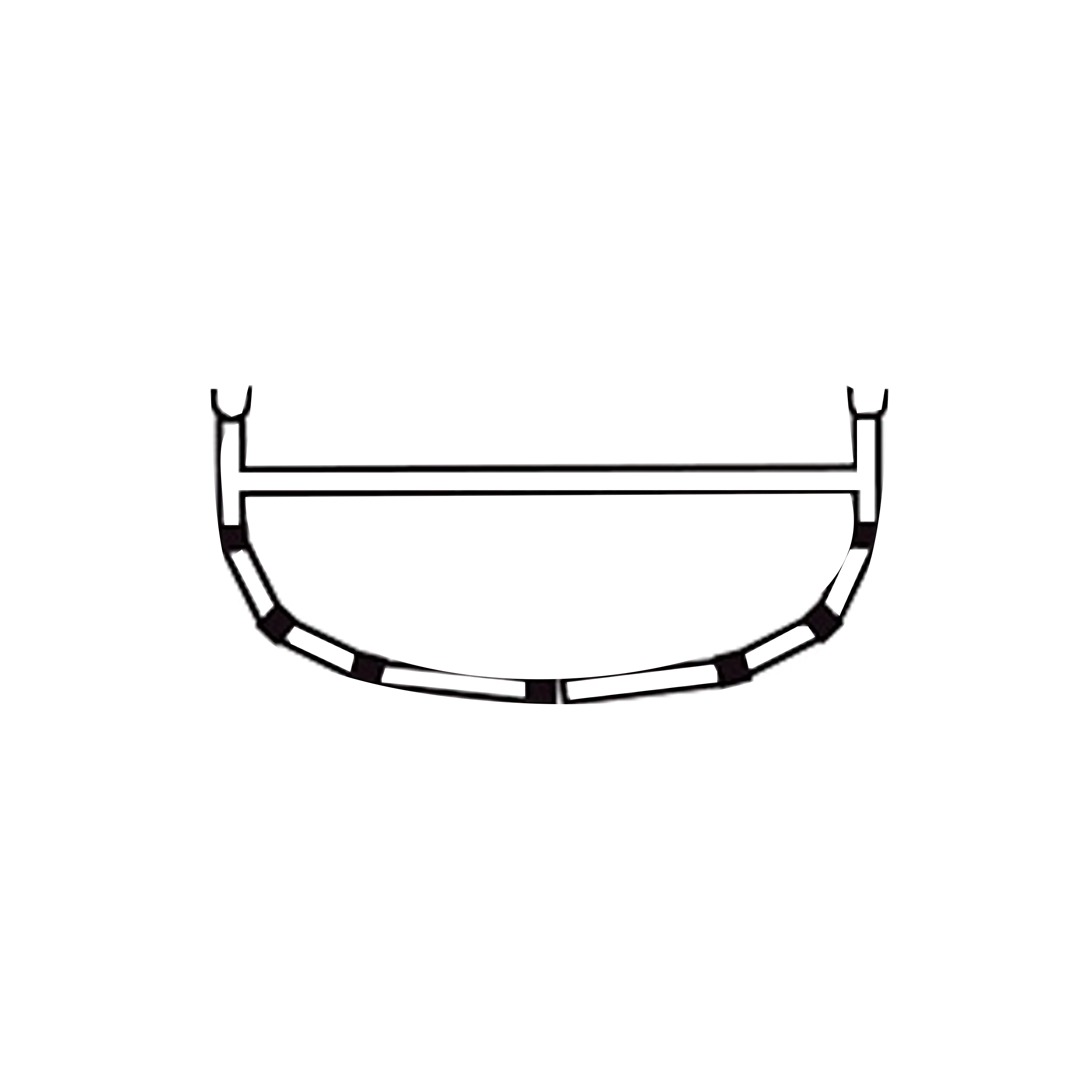 6-Cross Rib w/Top Bar 18,5 Aluminium