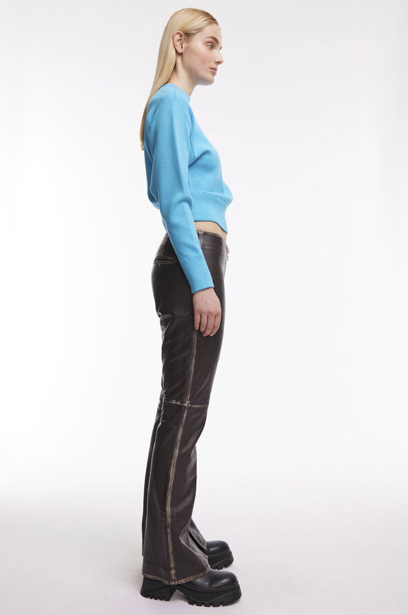 Oval Square OSRocker Leather Trousers Vintage dark oak