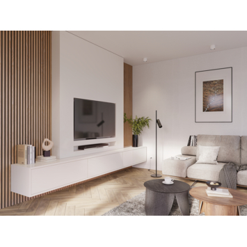 Kleurstaal lattenwand Decowall Acoustic brons eiken 18x30cm