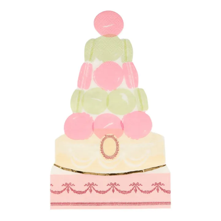 Meri Meri Serviettes en papier Pyramide de macarons - Set de 8